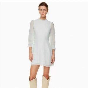 NWT Aritzia Swept Light Blue Green Long Sleeve Dress 10